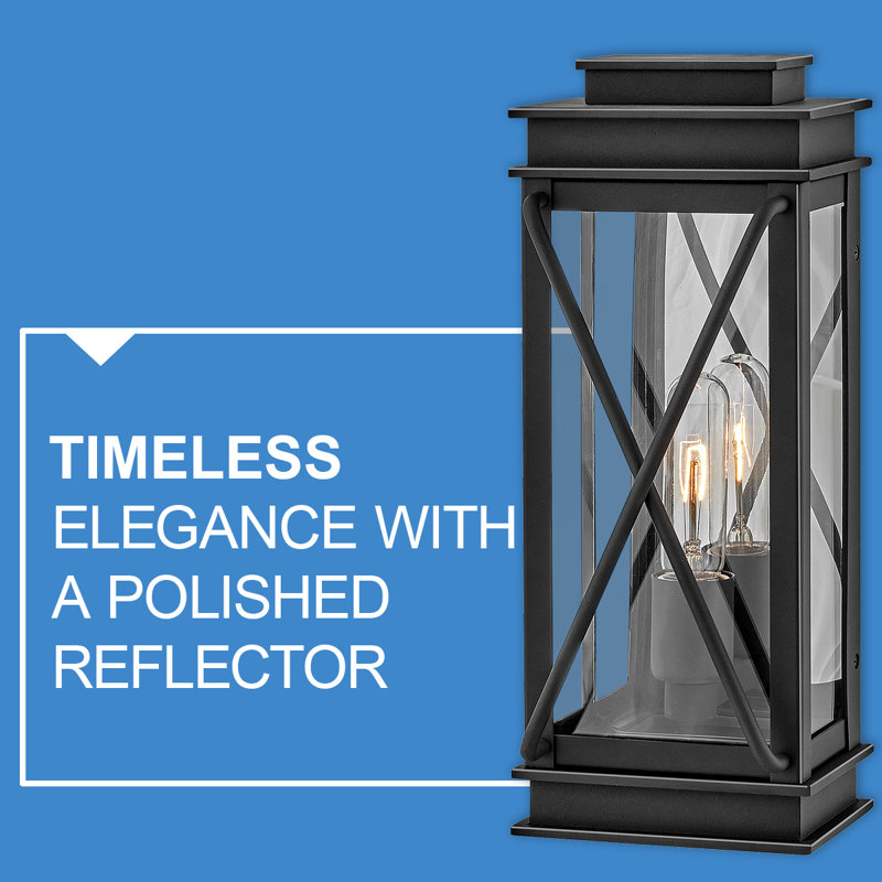 Montecito Black 1 - Bulb Outdoor Wall Lantern, 15" H x 6" W x 5.25" D