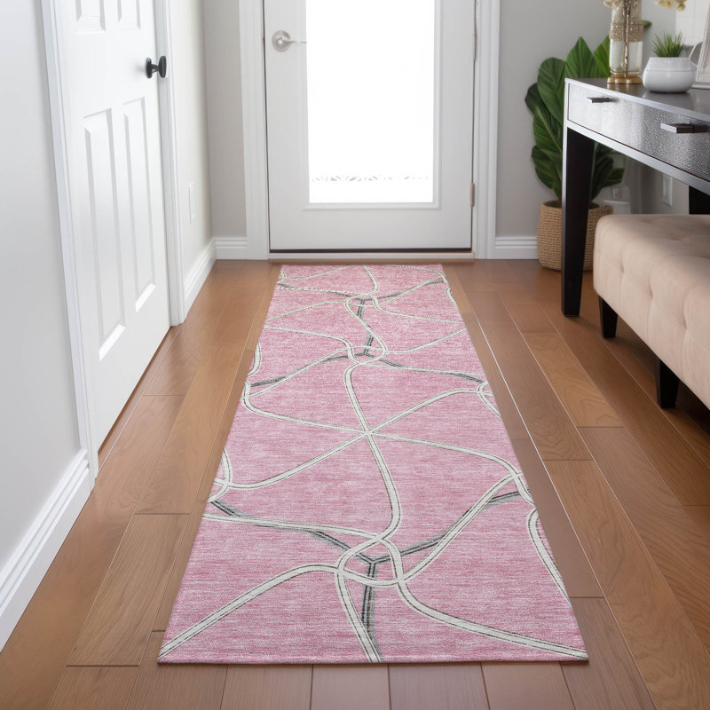  Aleg Area Rug with Non-Slip Backing, Runner 2'3" x 7'6"