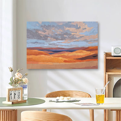 Grande galerie d'art sur toile tendue, paysage abstrait de cactus du sud-ouest du Mexique pour le salon et la chambre à coucher