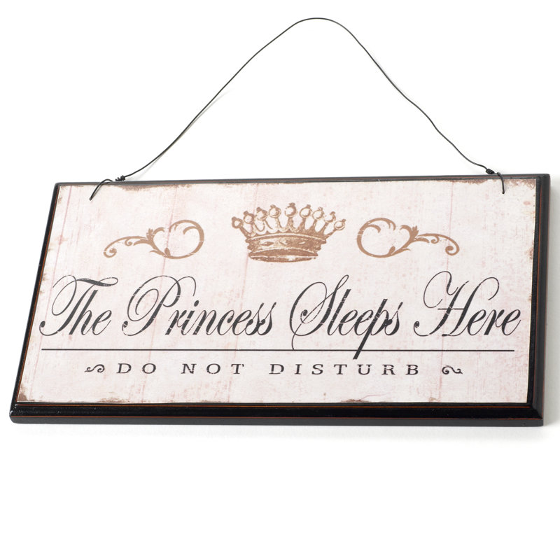 Letha The Princess Sleeps Here Hanging Sign