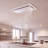 38 Inch 600 CFM Flush Mount Ceiling Island Range Hood, Wall Switch and Dimmable LED's-125353775