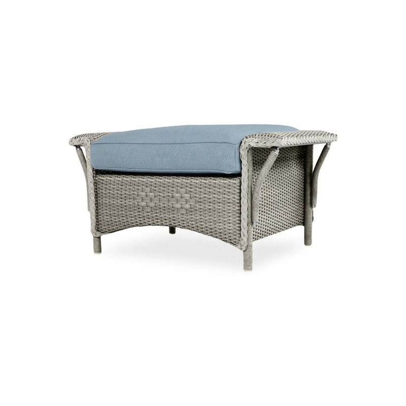 Nantucket Outdoor Ottoman, Rumba Stonewashed, Pewter