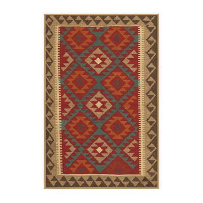 Tapis rouge / brun Southwestern