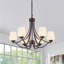 Lustre classique / traditionnel à 6 lumières à intensité variable-1225535755