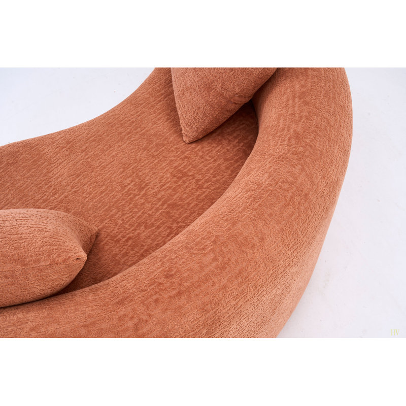 Canapé modulaire en chenille Boneless S, Chenille rouge