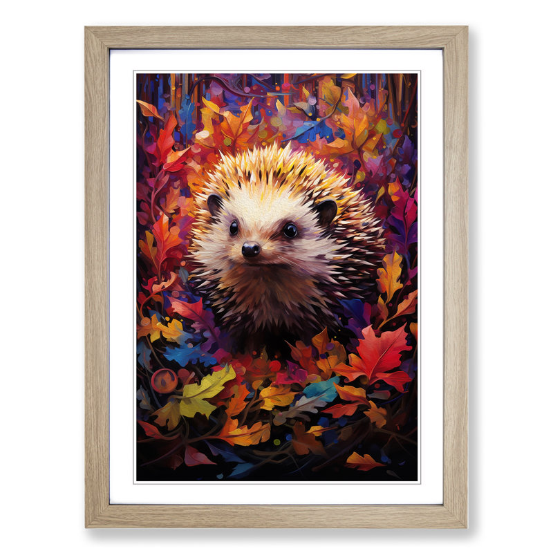 Hedgehog Abstract Art - Framed Print
