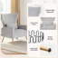Velvet Wingback Chair-1300973679