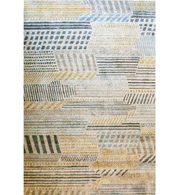 Iskander Machine Woven Ochre Indoor Rug