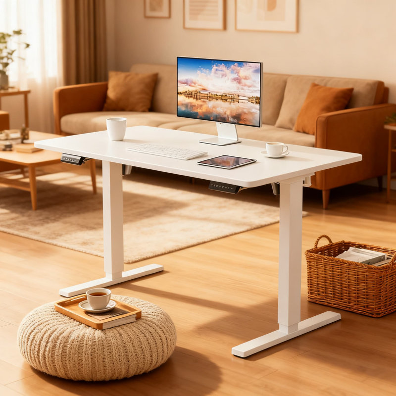 Electric Standing Desk With Dual Motor Height Adjustment, 3 Memory Presets & Anti-Collision System - Ergonomic Sit To Stand Desk For Home Office And Gaming