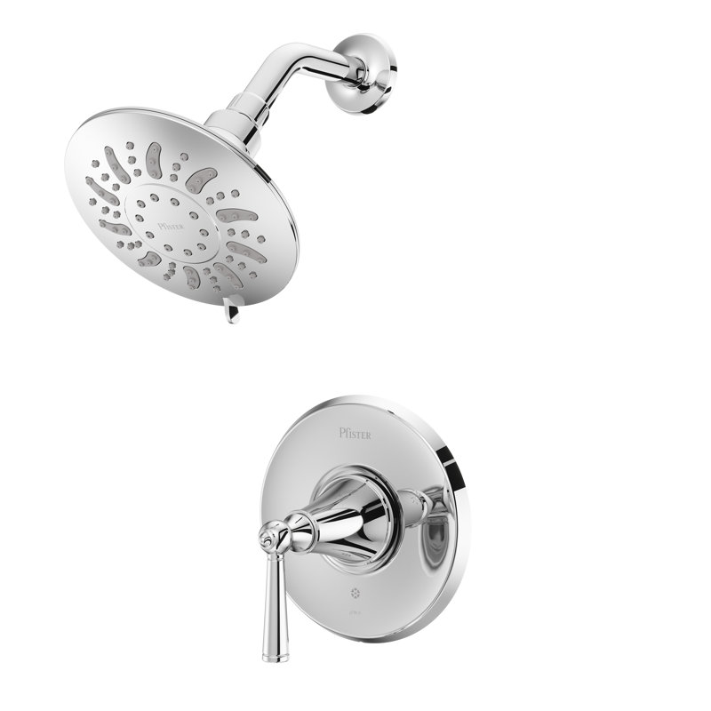 Pfister Saxton 1-Handle Tuscan Bronze Shower Only Trim, Polished Chrome