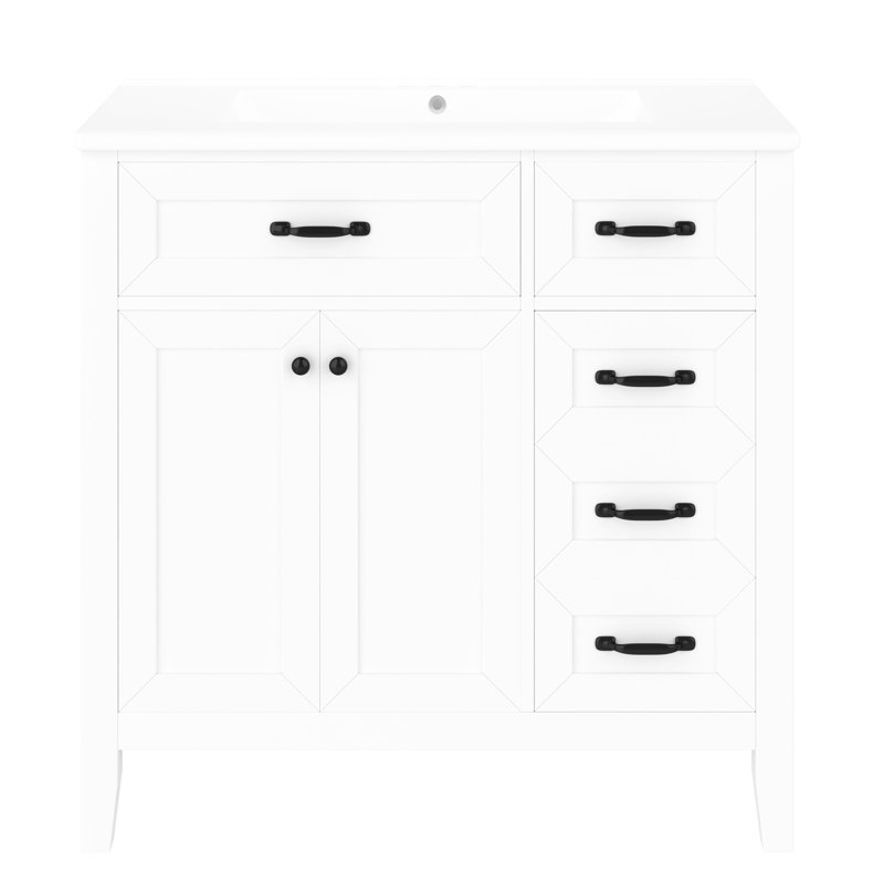 Thème de meuble-lavabo de 36 po Dexheart, Blanc