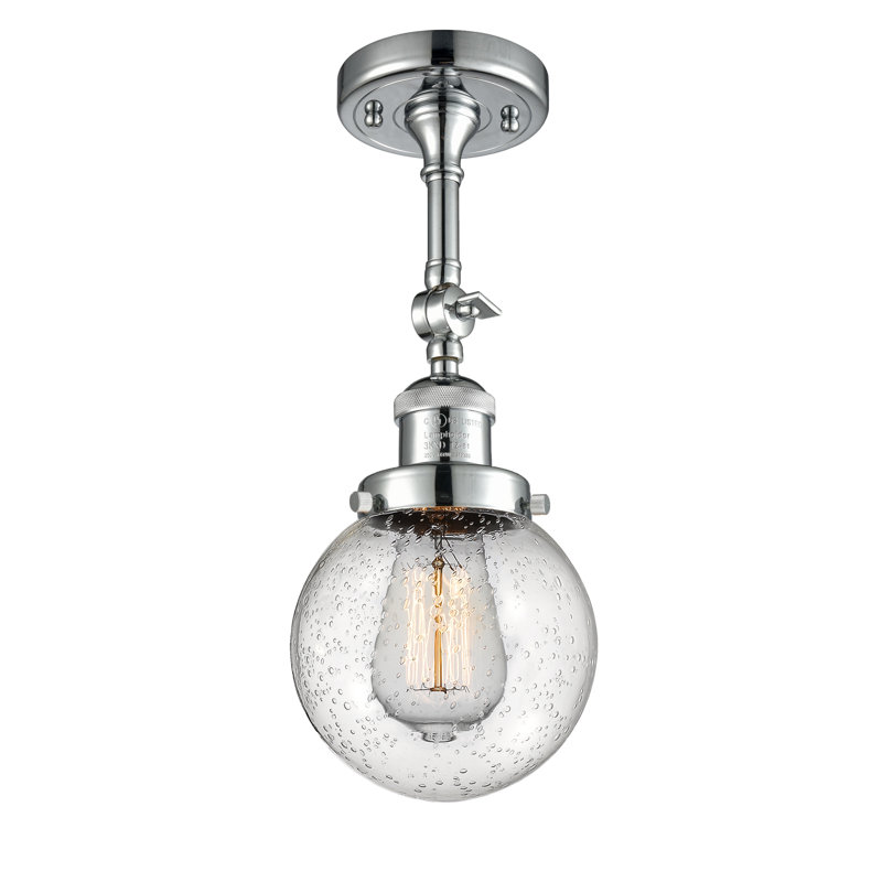 Clementina Dimmable Bath Sconce, 60 Watt Vintage Incandescent Bulb, Seedy, Polished Chrome