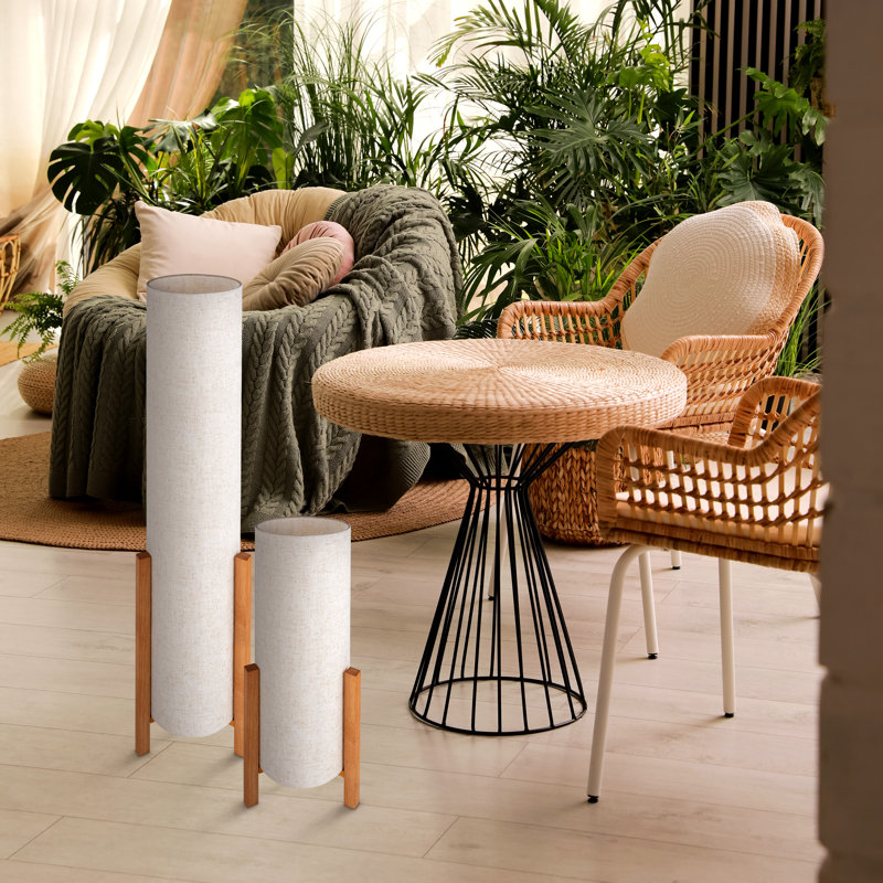 Andreu Wood Tripod Lamp, 52cm H x 22cm W x 22cm D