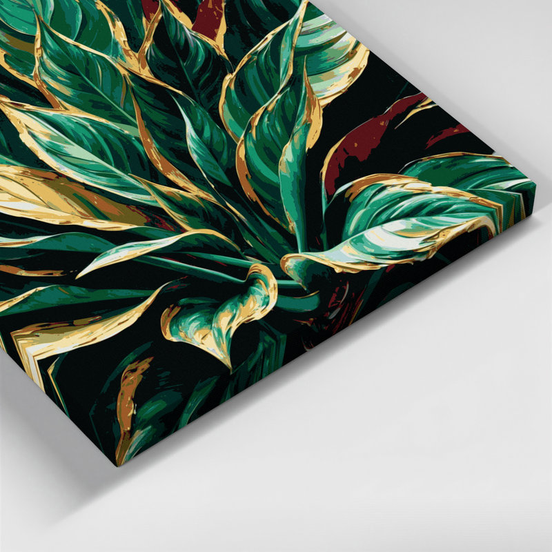 Art mural sur toile Botanical Dracaena, H 12 po x l 18 po