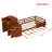 Twin Size Wood Platform Bed With Sample Bookshelf And Movable Wardrobe, Multifunctional Bed With Built-In Trundle Bed-1327775854