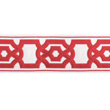 Treillis Passementerie II Cerise Tape Fabric