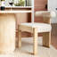 Gwyneth Rubberwood Upholstered Dining Chair, Cream-697110323