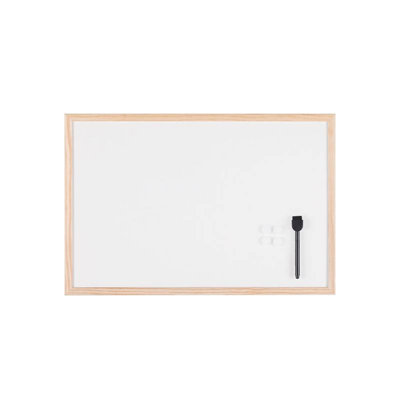 Mastervision Magnetic Dry Erase White Board, 36" x 48", Pine Wood Frame, Wall Mount Kit Included