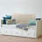 Linen Ivory Bed Rest Headboard Wedge Reading Pillow Back Support-77462735