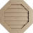 Timberthane Octagonal Faux Wood Non-Functional Gable Vent, Primed Tan-64528622-64528621