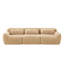 Tissu moelleux moelleux et moelleux de 114 po, canapé modulaire modulaire, conception ergonomique avec repose-pieds et coussins décoratifs, connexion par boucle pour emballage sous vide à compression complète-1146470881-1146470883-1146470885
