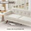 Canapé à accoudoirs carrés de 78 po avec repose-pieds-1856106651