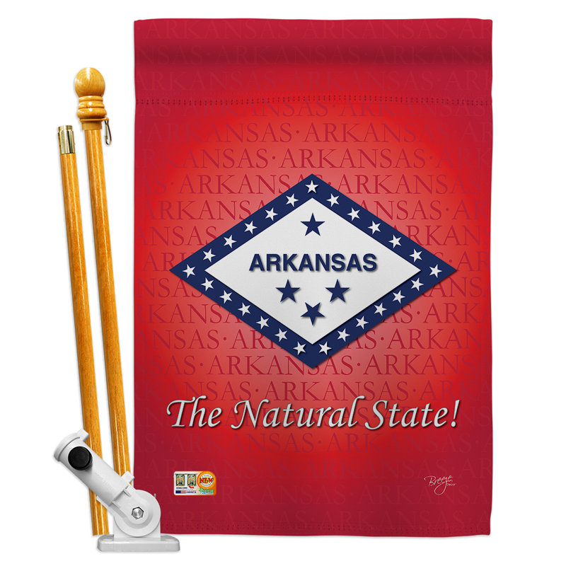Double Sided 40'' H x 28'' W Polyester Flag Set