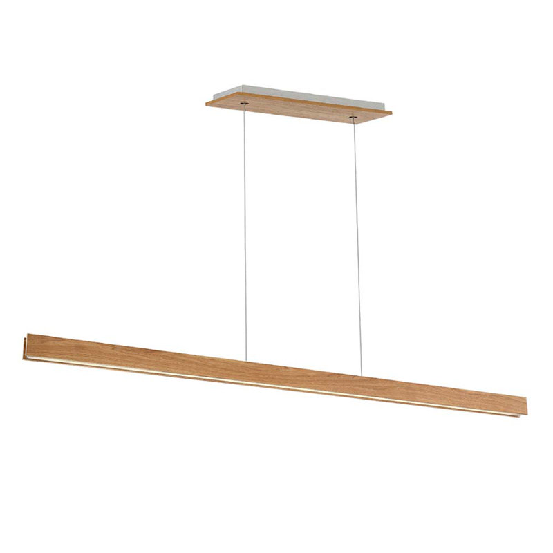 Drift 1 - Light LED Kitchen Island Pendant, Walnut, 3" H x 84" W x 2" D