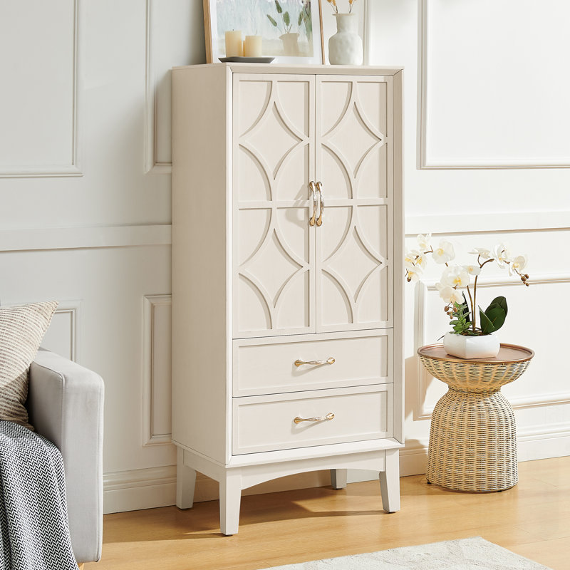 Armoire de rangement Mid Mid Modern, Blanc antique