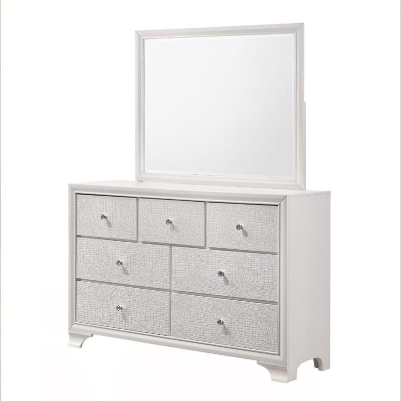 Commode à tiroirs de style contemporain, Blanc