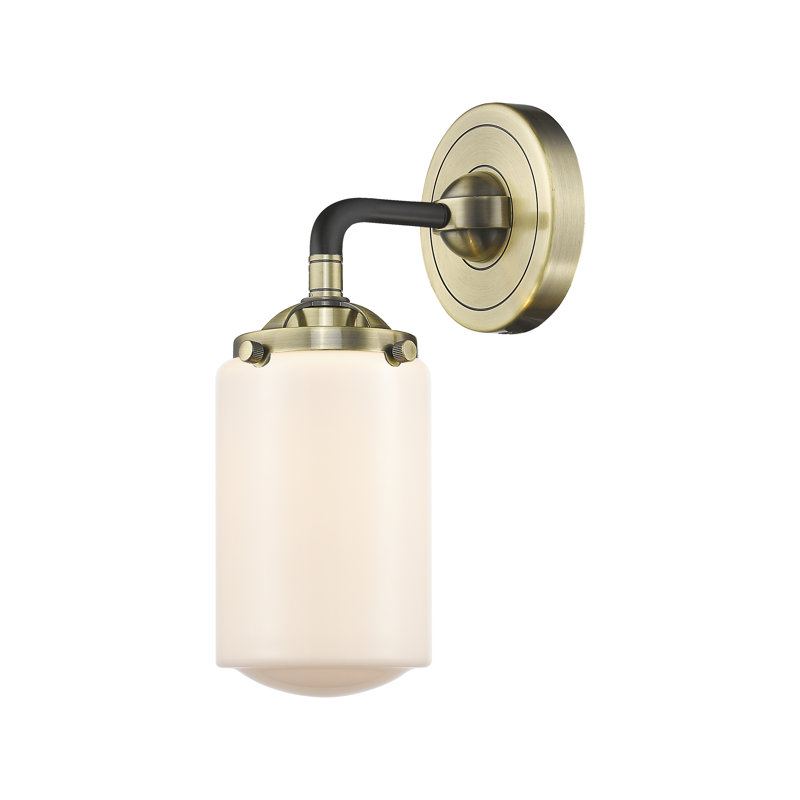 Saroyan Armed Sconce, Matte White, Incandescent , Black Polished Nickel