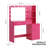 Vanity Desk With Mirror And Lights, 46.4In Dressing Table In Rose Pink, 2 Large Drawers & Mesmerizing Vertical Organizer, 3 Level Dresser, Lighting Modes Adjustable Brightness For Bedroom Pink-1871390275