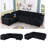 Sleeper Sectional Tufted Sofa Bed With Storage Chaise-636116525