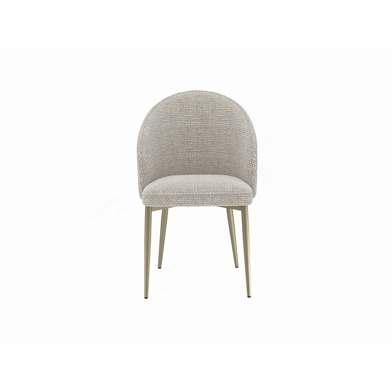 Ensemble de chaises d'appoint confortables en tissu pour des espaces de vie élégants, Champagne