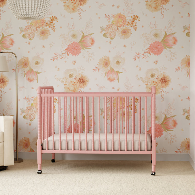 Lit de bébé convertible 3-en-1 Jenny Lind, Rosé