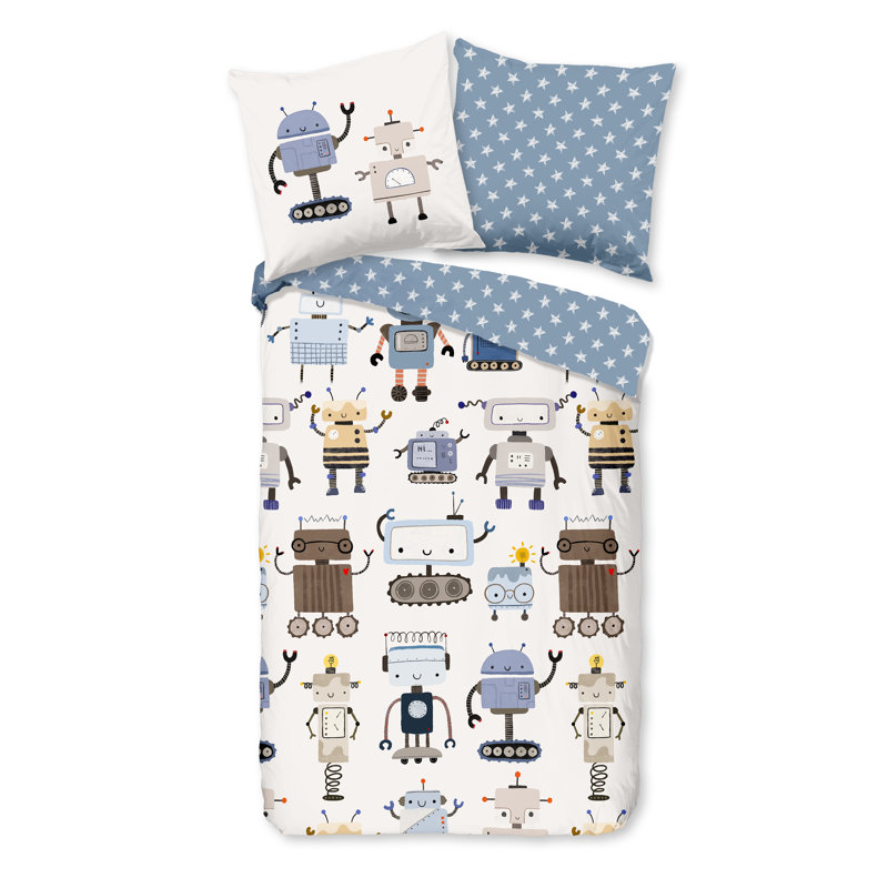 Cotton Abstract Duvet Cover with Pillowcases