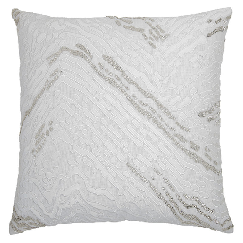 Linen Square Pillow Cover & Insert, Damask 1