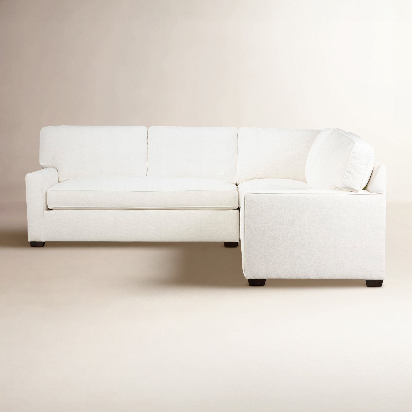 Taylor Upholstered L-Sectional, Nomad Snow Crypton® Chenille