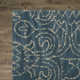 Evers Handmade Tufted Wool Denim Blue/Ivory Area Rug