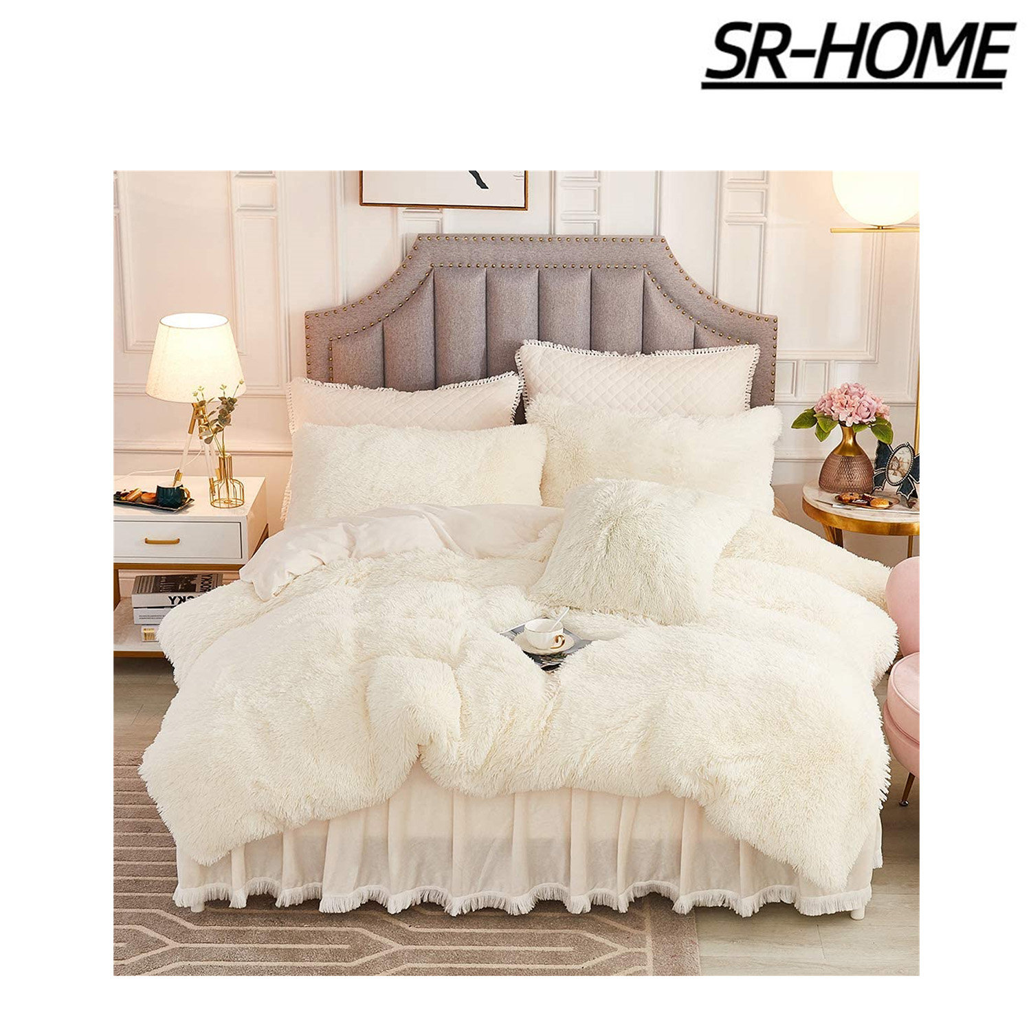 White Fur Bedding Sets