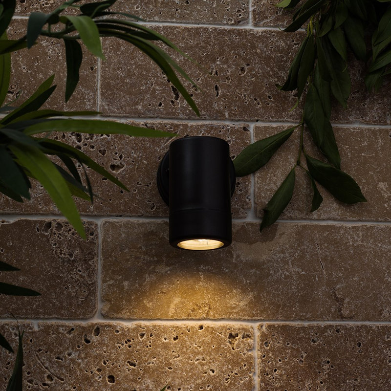 Logenita Matt Black Outdoor Armed Sconce