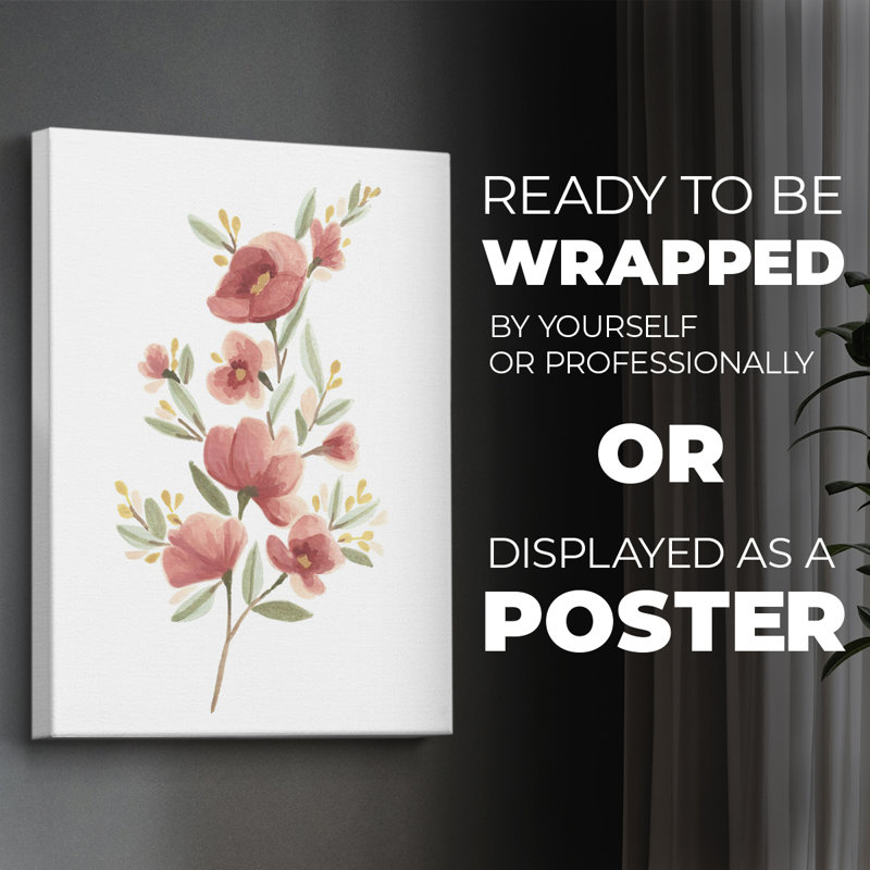 Wildflower Sprig III - Impression sur toile seulement - NON-CADRE, H 48 po x l 32 po