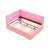Pink Upholstered Full Platform Bed with USB Ports, LED Lights and Twin Trundle, No Box Spring Needed