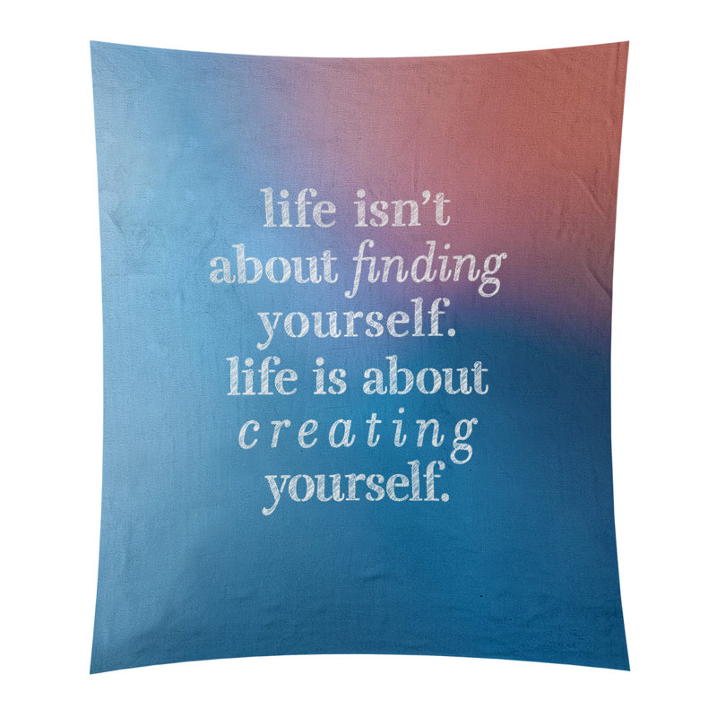 Tapisserie en polyester à créer vous-même quote, H 27,5 po x l 37,5 po, Bleu / rose