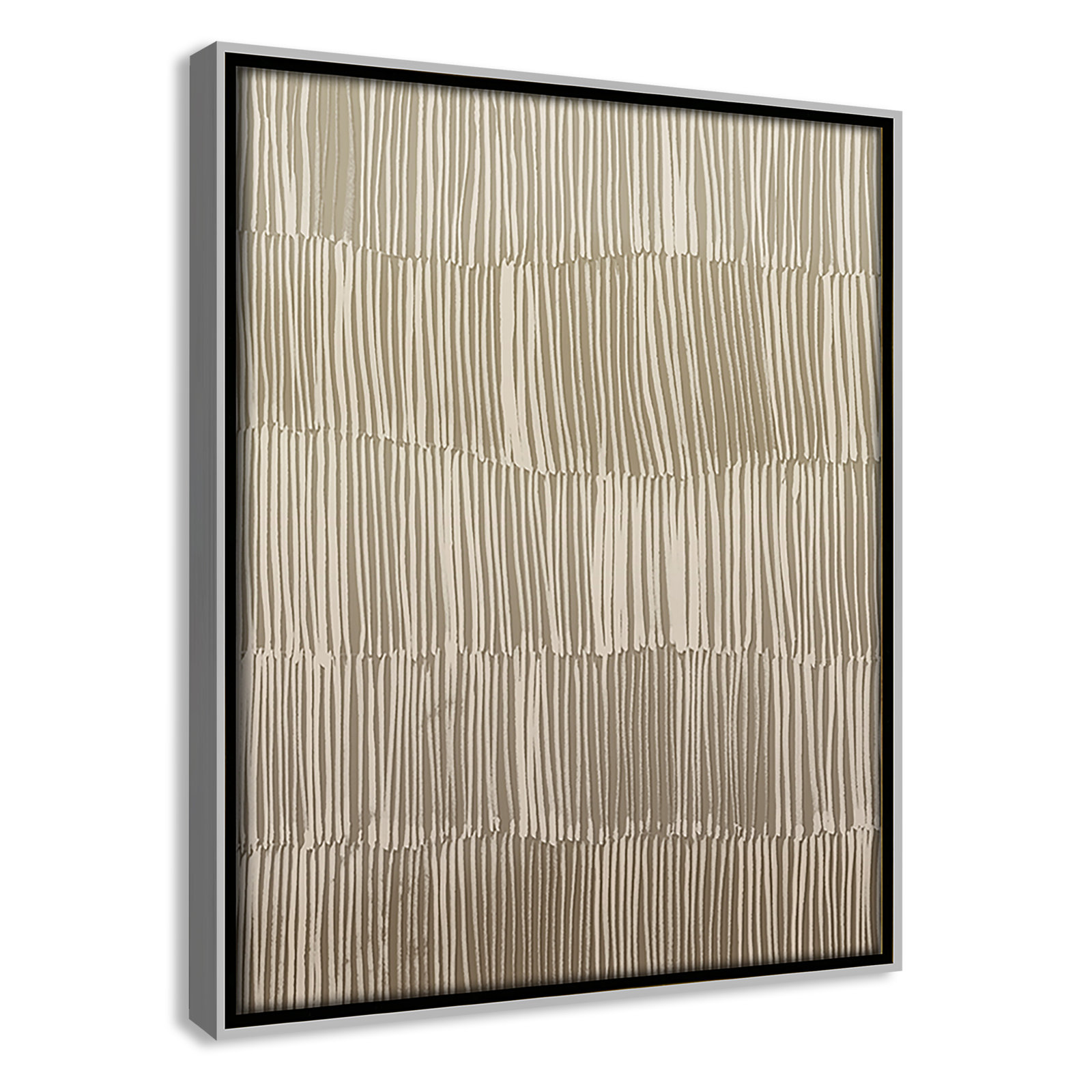 Linear Calm I Print by , 11.5" H x 9.5" W, Silver Floater
