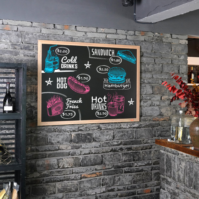 Tableau noir mural en acier