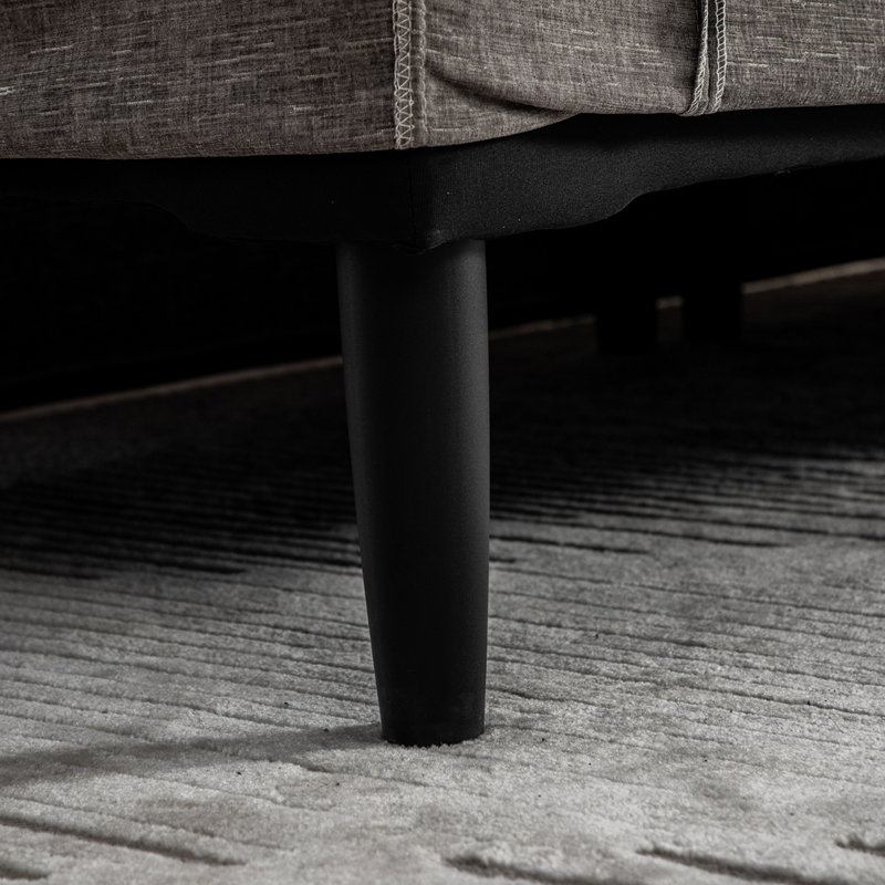 Banc méridienne en chenille avec 2 coussins, Gris