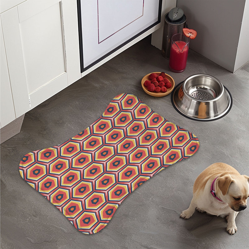 Tapis rouge en forme d'os rouge - 1 pièce
