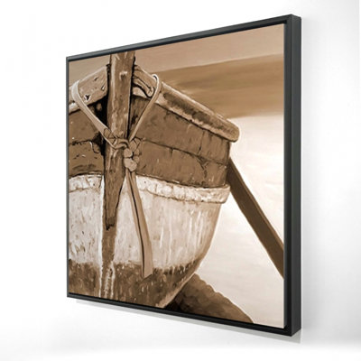 " Tied Up Rowing Boat "