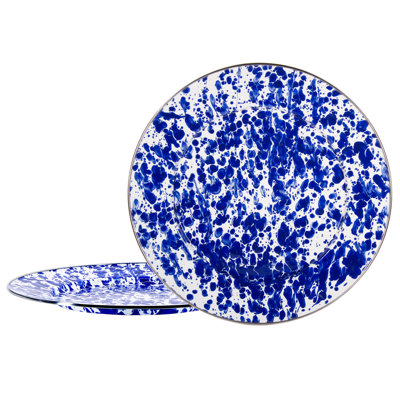 Cobalt Swirl Abstract Round